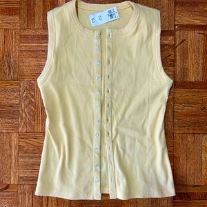 Abercrombie Rib Crew Button-Up Top